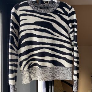 EUC Banana Republic Small Zebra Print Sweater